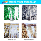 Color Sequins Fringe (6" 12" 16"), SEQ-001