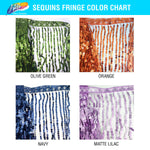 Color Sequins Fringe (6" 12" 16"), SEQ-001