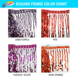 Color Sequins Fringe (6" 12" 16"), SEQ-001