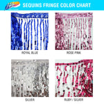 Color Sequins Fringe (6" 12" 16"), SEQ-001