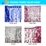 Color Sequins Fringe (6" 12" 16"), SEQ-001