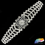 Crystal Rhinestone Belt Applique on Metal Setting, 91372