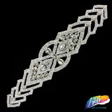 Crystal Rhinestone Belt Applique on Metal Setting, 91373