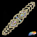 Crystal Rhinestone Belt Applique on Metal Setting, 91373