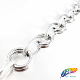 3/4" Silver Double Linked Rolo Chain, CH-105