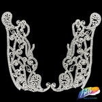 Crystal Rhinestone Applique on Metal Setting (sold by pair), 91632