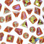 Orange AB Glitterback Resin Stones, YSAB14