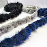 1” Mink Fur Ball Trim on Felt, FT-02