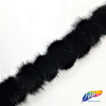 1” Mink Fur Ball Trim on Felt, FT-02