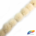 1” Mink Fur Ball Trim on Felt, FT-02