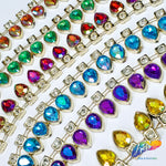 7/8” Teardrop Rhinestone Plastic Stud Trim, PST-070