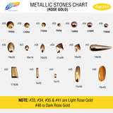 Metallic Rose Gold (Copper) Resin Stones