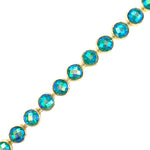 1/2” Color AB Glitterback Stone Plastic Stud Trim, PST-085
