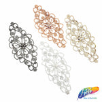 Crystal Rhinestone Motif Applique on Metal Setting, RA-024