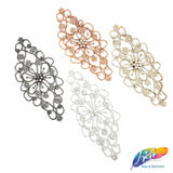 Crystal Rhinestone Motif Applique on Metal Setting, RA-024