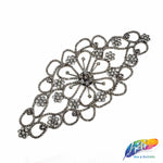 Crystal Rhinestone Motif Applique on Metal Setting, RA-024