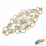 Crystal Rhinestone Motif Applique on Metal Setting, RA-024