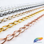 1/4" Curved Oval Metallic Cable Chain, CH-113