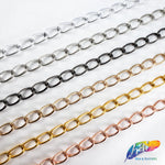 1/4" Curved Oval Metallic Cable Chain, CH-113
