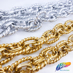 3/4" Braided Oval Cable Chain, CH-114