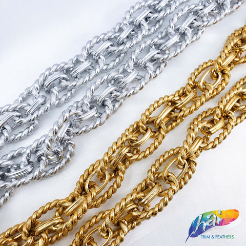 3/4" Braided Oval Cable Chain, CH-114