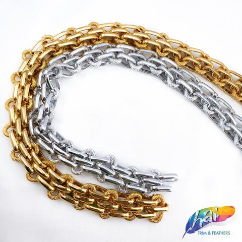 3/4" Multilayer Braided Metallic Cable Chain, CH-115