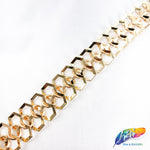 7/8" Gold Infinity Cube-Shaped Chain, CH-117
