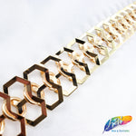 7/8" Gold Infinity Cube-Shaped Chain, CH-117