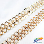 7/8" Gold Infinity Cube-Shaped Chain, CH-117