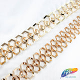 7/8" Gold Infinity Cube-Shaped Chain, CH-117