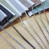 CLOSEOUT! 10 yards of 12ss/3mm Single Row Color Non-Stretch Rhinestone Trim, A-005