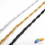 3/8" Multilayer Braided Oval Cable Chain, CH-119