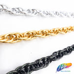 3/8" Multilayer Braided Oval Cable Chain, CH-119