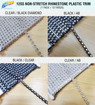 CLOSEOUT! 10 yards of 12ss/3mm Single Row Color Non-Stretch Rhinestone Trim, A-005
