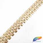 1" Gold Metal Striped Checkered Chain, CH-122