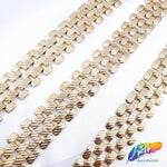 1" Gold Metal Striped Checkered Chain, CH-122