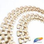 1" Gold Metal Striped Checkered Chain, CH-122