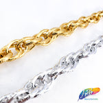 1/2" Double Braided Metallic Cable Chain, CH-102