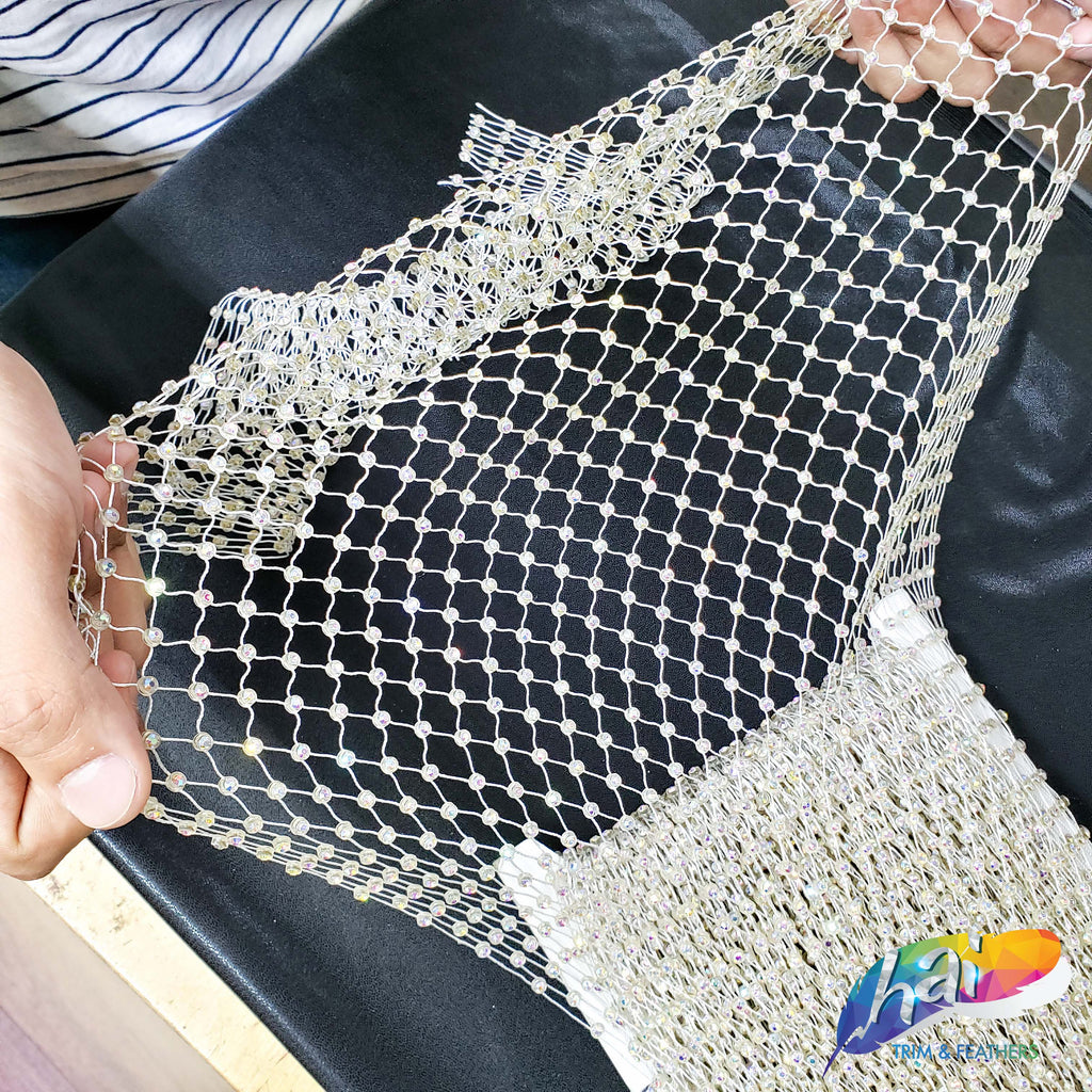 Buy China Wholesale Fctory Applique Stretch Crystal Mesh Trim Glitter Ab  Rhinestone Fabric For Clothes Crafts & Rhinestone Mesh Trim $1.7