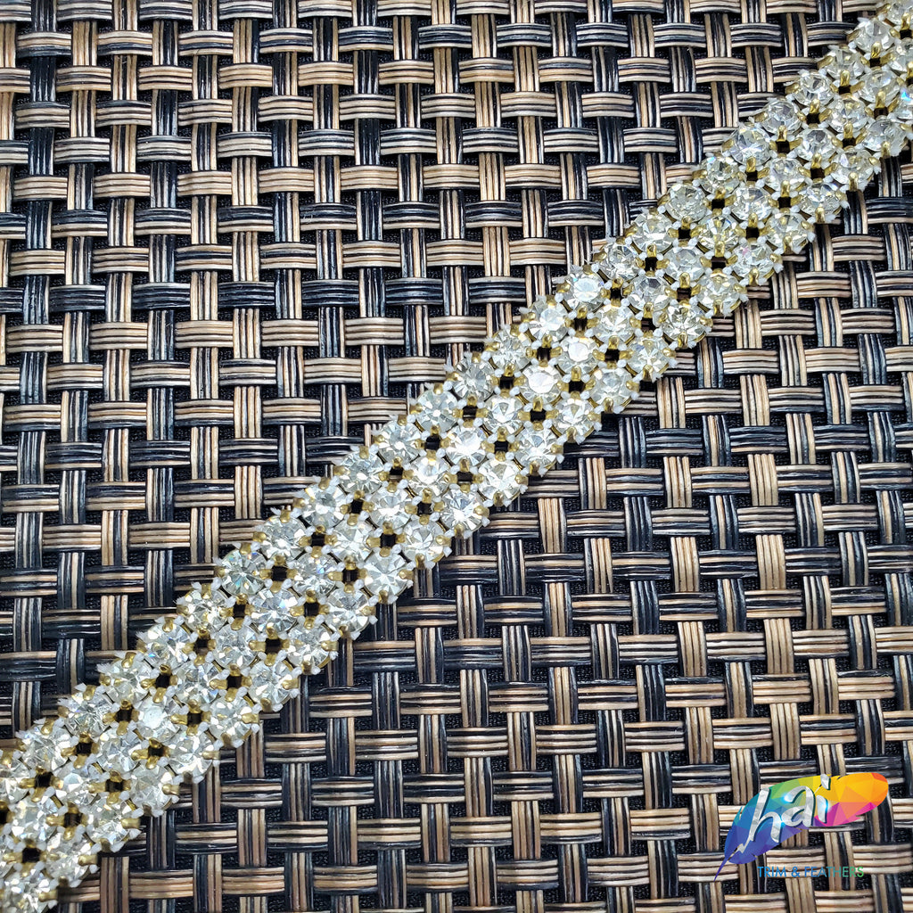 Hicarer 3 Rows Crystal Rhinestone Chain Rhinestone Strips Chain Trim for  Sewing Craft, DIY, Wedding, Jewelry, Decoration (White