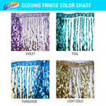 Color Sequins Fringe (6" 12" 16"), SEQ-001