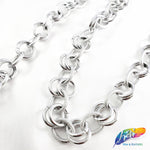 3/4" Silver Double Linked Rolo Chain, CH-105