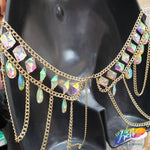 Chained Stone Body Chain Belt, XY2480