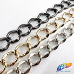 3/8" Curved Rounded Diamond Cable Chain, CH-110