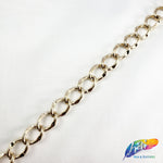 3/8" Curved Rounded Diamond Cable Chain, CH-110