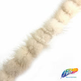 1” Mink Fur Ball Trim on Felt, FT-02