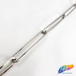 1/4" Long Oval Metallic 'Paper Clip' Cable Chain, CH-112