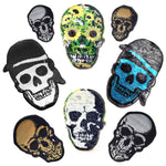 Gold Metallic Skull Sequins Applique, EMBA-016