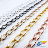 1/4" Curved Oval Metallic Cable Chain, CH-113
