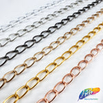 1/4" Curved Oval Metallic Cable Chain, CH-113